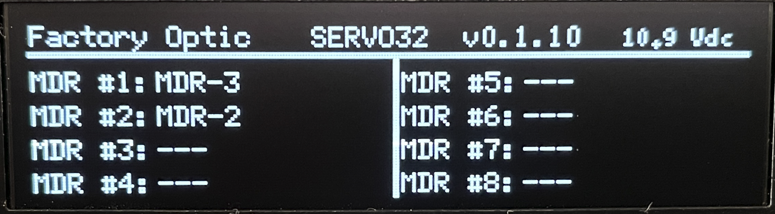 SERVO32 Display page 1 alt title