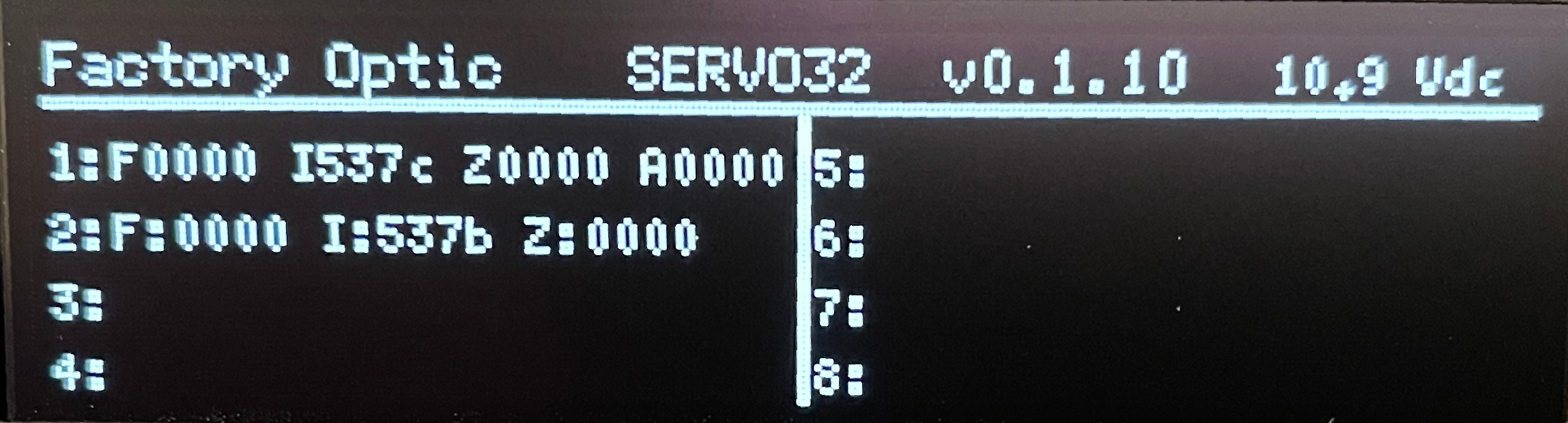 SERVO32 Display page 3 alt title