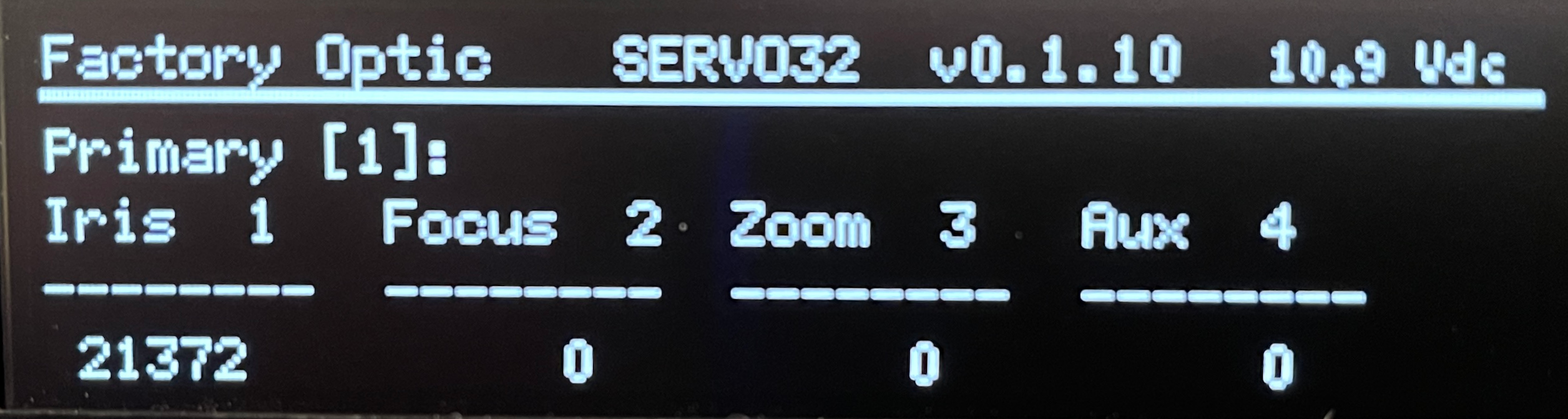 SERVO32 Display page 4 alt title